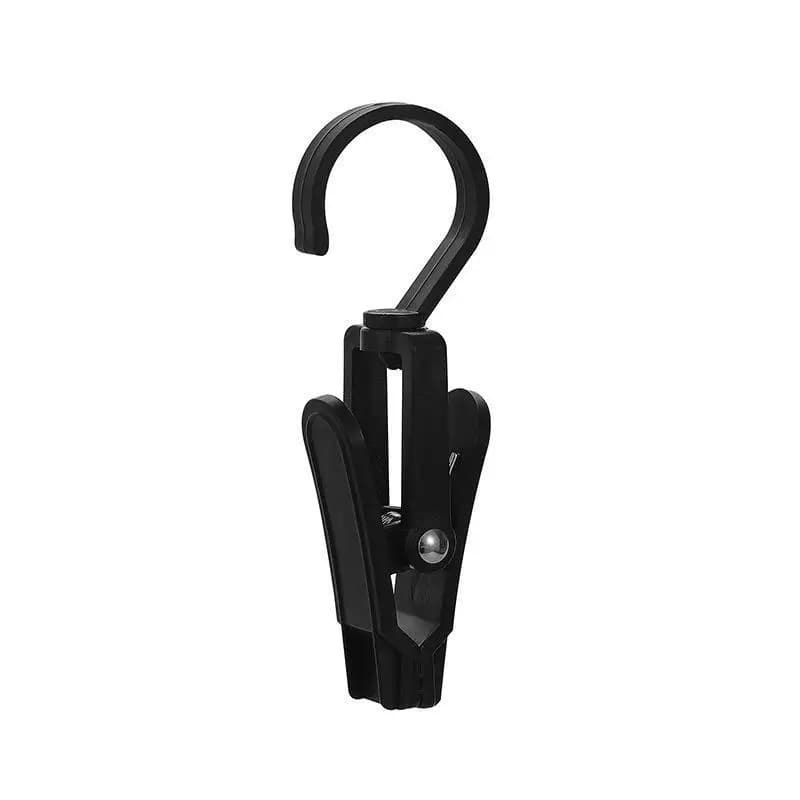 5 Pack Plastic Hanging Clips 360 Degree Swivel Hooks Non Slip Grip For Closet Organizing Clothes Socks Hats Towels