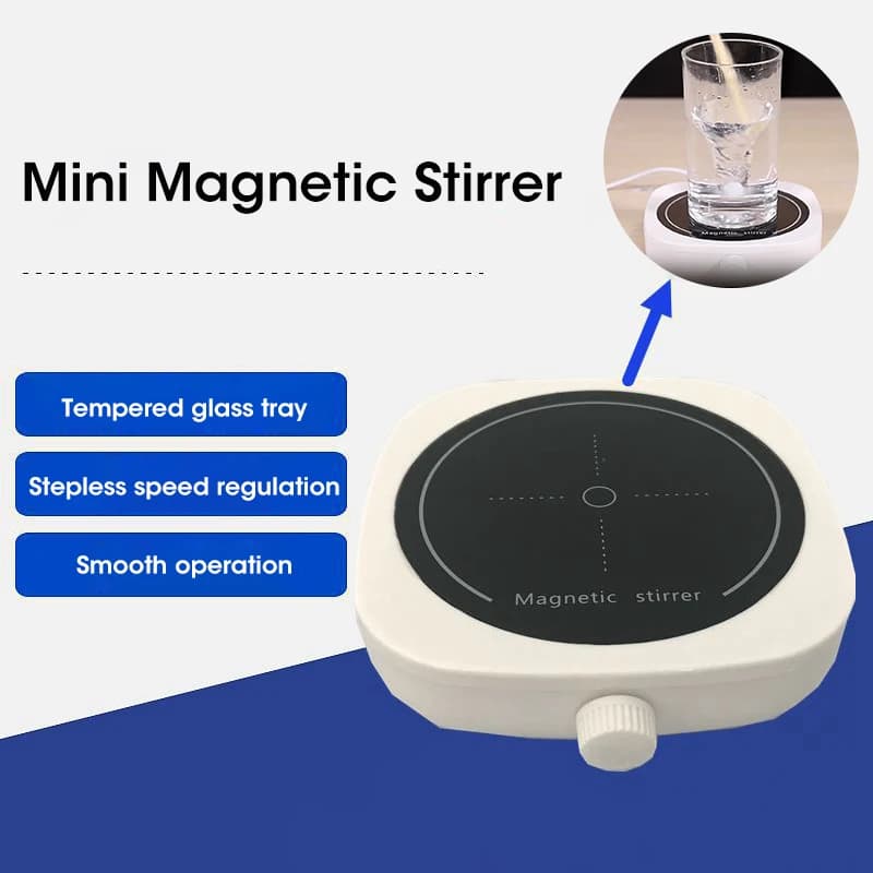 Agitatore magnetico Miscelazione di liquidi da cucina Mini agitatore da laboratorio Piastra agitatore portatile con agitatore USB 2L 4000 giri/min per laboratorio