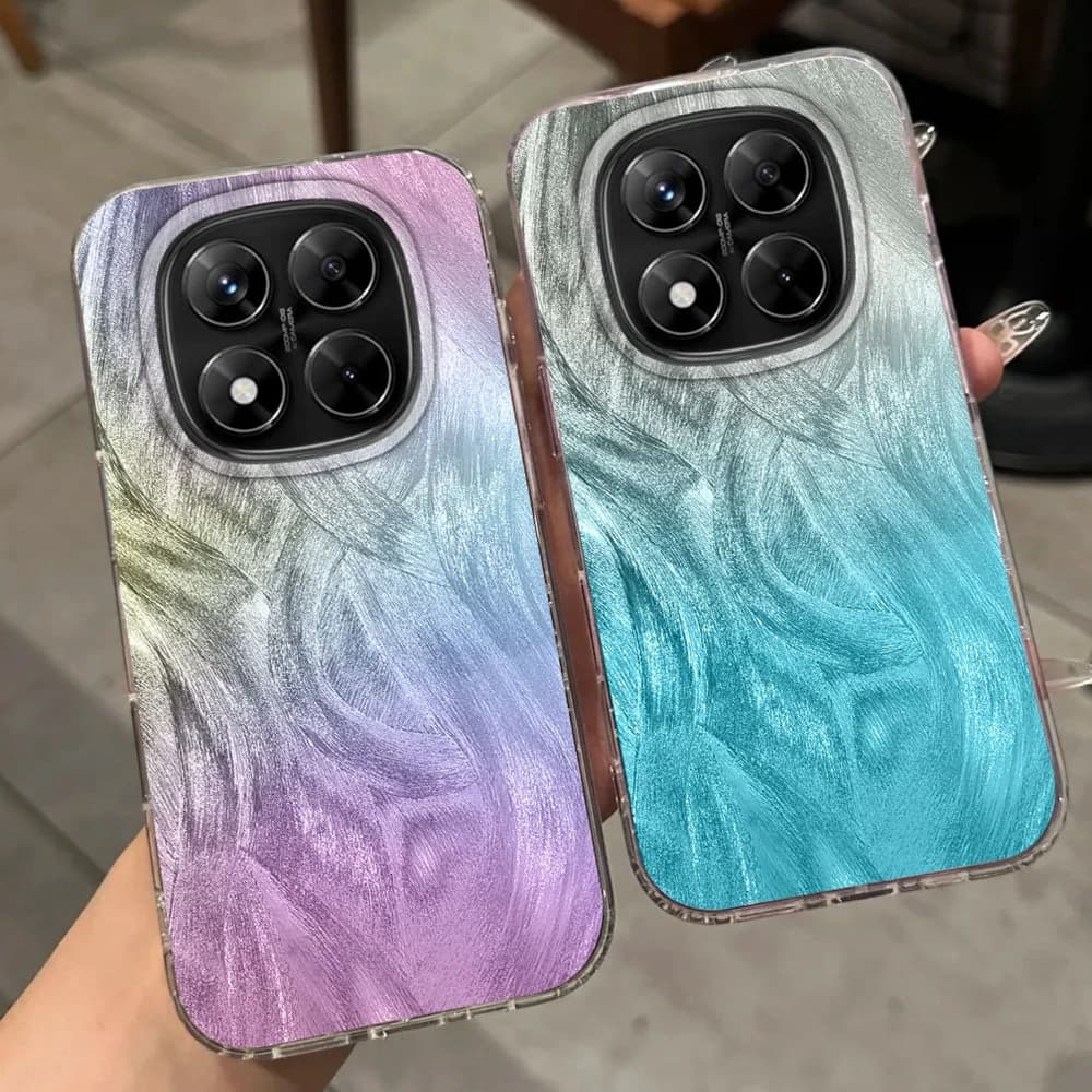 Cases For Xiaomi Redmi Note 14 Pro 15C 14C 13C 15 13 12 11 10 9 8 A3 A2 A1 A5 Gradient Glitter Vortex Texture Phone Cover