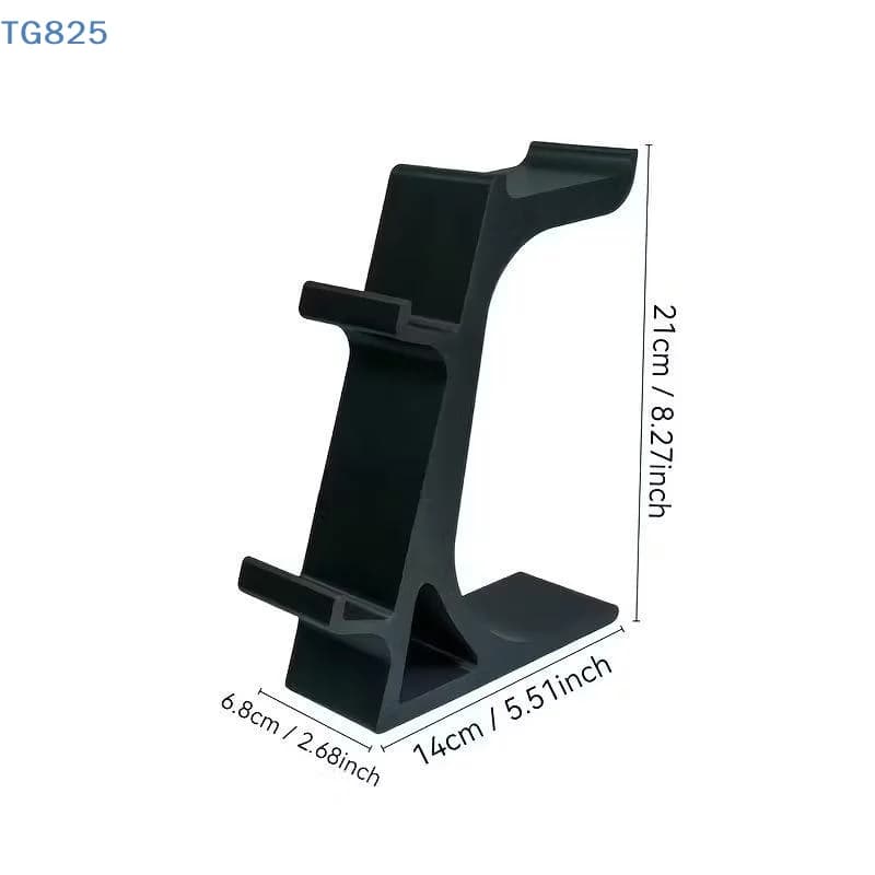 【AN】3-in-1 Controller Stand For Desk With Headset Holder Gaming Organizer For 2 Gamepads & 1 Headphone Non-Charging Desktop Dock