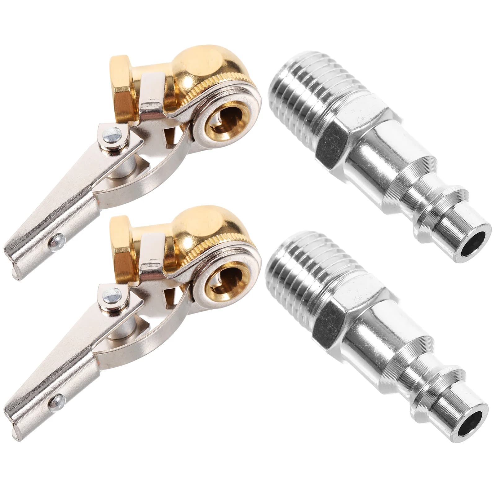 2 set di pneumatici 1/4 "filettatura interna bloccaggio mandrino ad aria per pneumatici attacco rapido valvola a sfera sigillata gonfiatore in rame mandrino aria