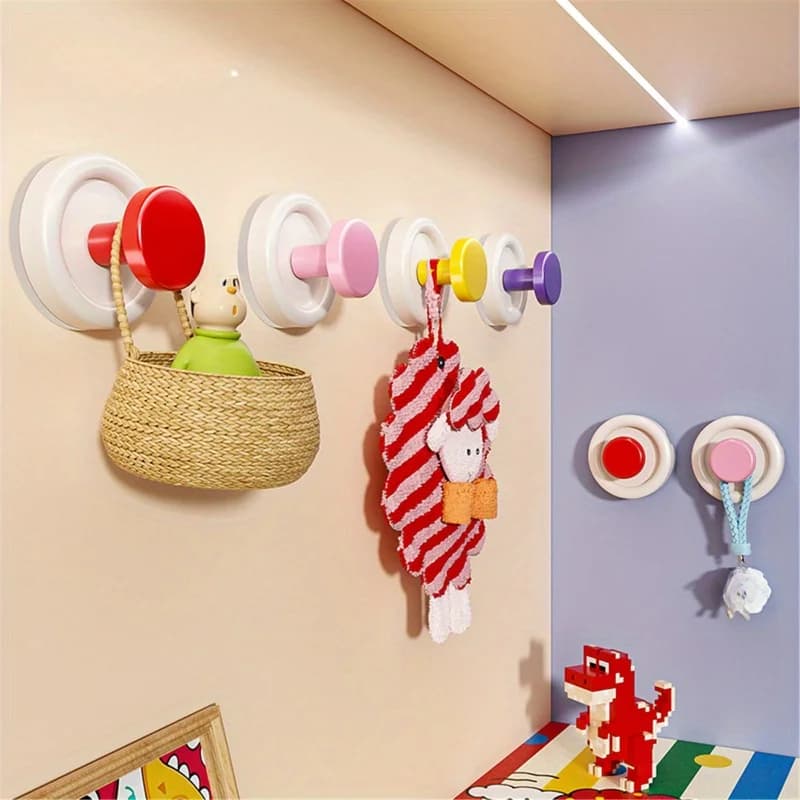 Ganci a ventosa senza foratura Ganci da parete adesivi Organizzatore per il bagno Ganci in plastica resistenti per cucina, porta della doccia