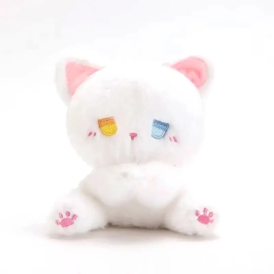 Peluche Orsetto e Gatto Emo da 15 cm, Morbido Giocattolo Imbottito per Bambini, Regalo di Compleanno e Natale