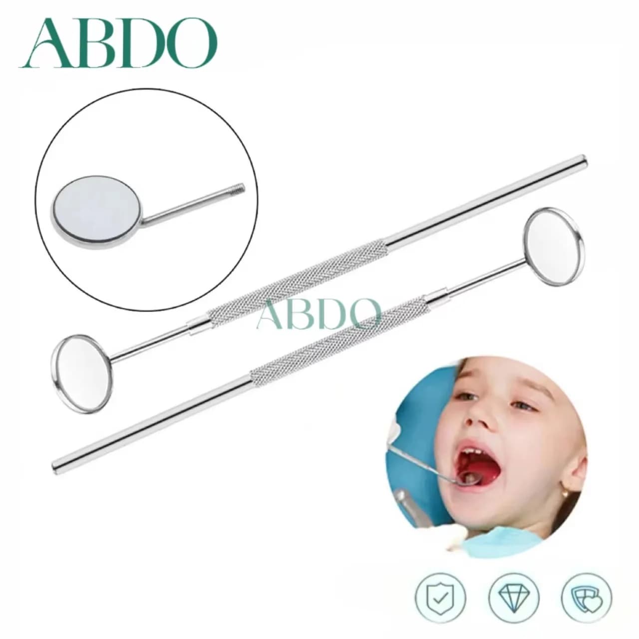 10 Set dental mouth mirrors for teeth whitening control stainless steel tools for clean dental dental oral supplies