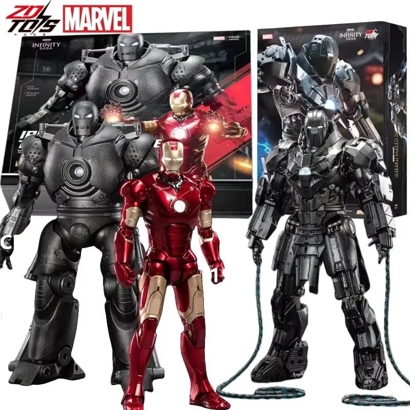 In Stock ZDTDS Iron Man Tony Stark Whiplash Blacklash Iron Monger MK3 Action Figure Collection Movie Model Doll Toys XMAS Gifts