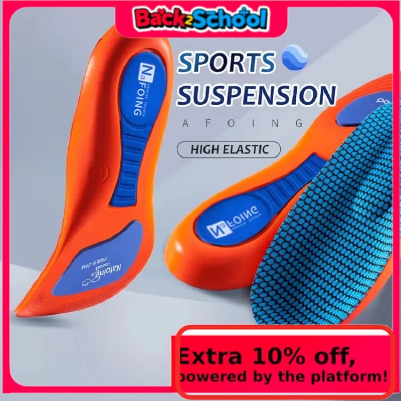 Men's Sports Orthopaedic Insoles for Men's Feet EVA Breathable Shoes with Insole Shock Absorption for Basketball Race Sport Care Pads
