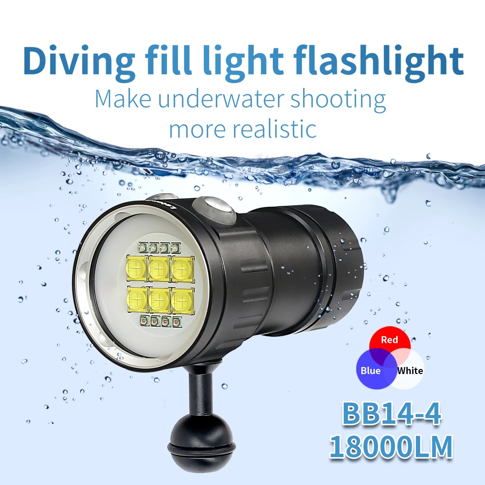 Professionale Subacquea 27 LED Fotografia Luce Evidenziare Lampada 20000 Lumen Torcia subacquea 100M Torcia per videocamera impermeabile