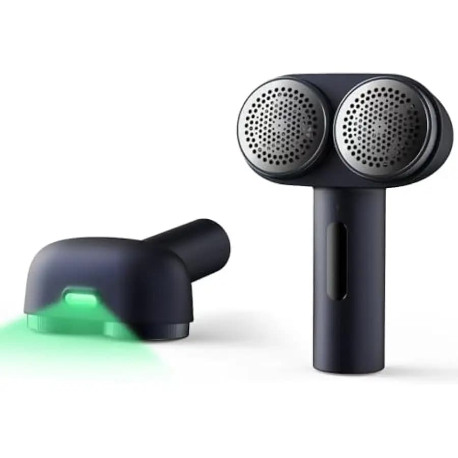 Nesugar Electric Professional Dual-Head Fabric Shaver and Lint Remover and Clothes Shavers with Green Light aided Identification