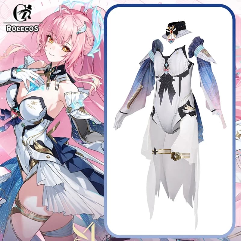 Costume Cosplay ROLECOS del Personaggio Aemeath del Gioco Wuthering Waves, Abito da Donna per Feste di Halloween