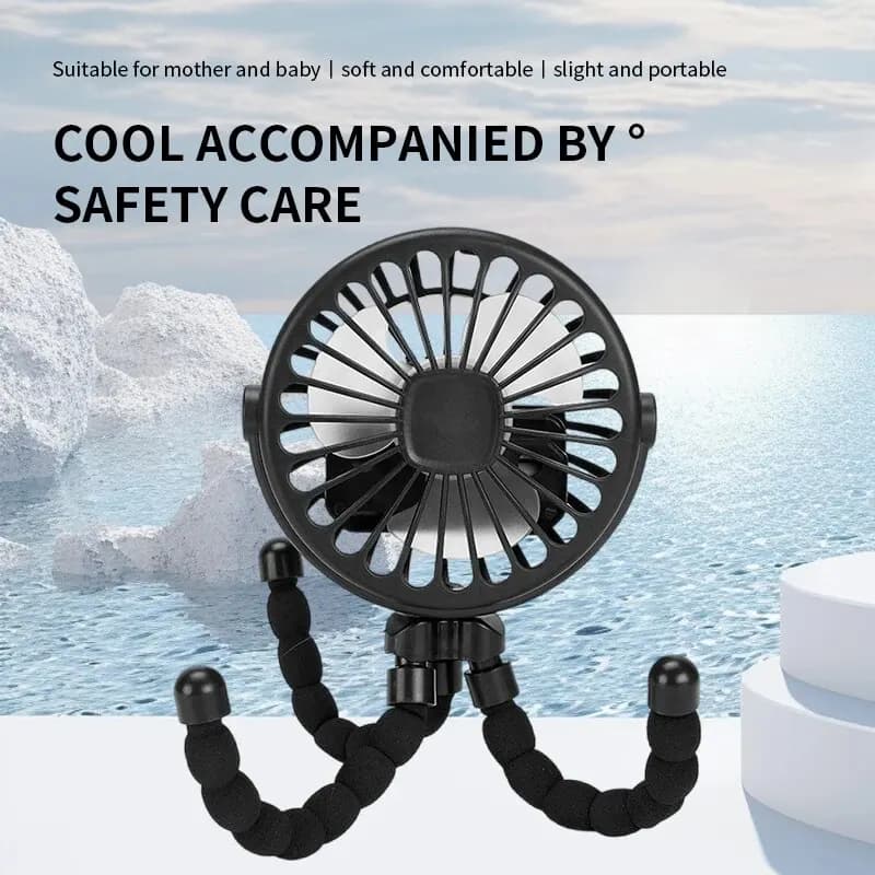 Nuovo passeggino multifunzionale per bambini Mini ventilatore portatile ricarica USB piccolo ventilatore supporto per telefono cellulare ventilatore portatile per polpo all'aperto