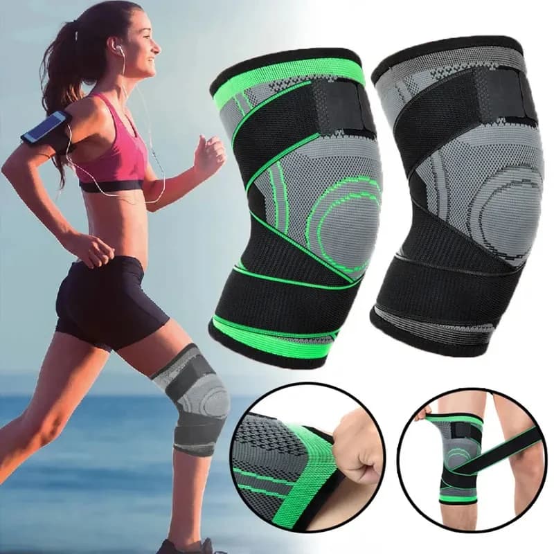 1 pz ginocchiera sportiva da uomo ginocchiera elastica pressurizzata supporto attrezzatura per il fitness basket pallavolo tutore tennis protezione da corsa