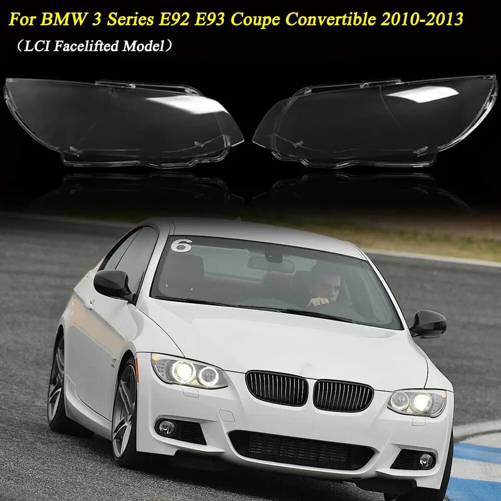 Cover of the lens of the transparent lighthouse for BMW series 3 E92 E93 2010 2011 2012 2013 2013 cover of the front light of the transparent car
