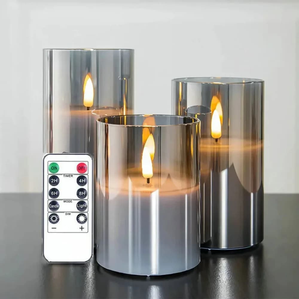 Flameless LED Electronic Candle With Remote Control Plastic Candle Lamp For Wedding Party Christmas Decorations