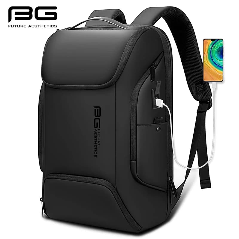 BANGE Business USB Charging Smart Backpacks Fits 15.6 Inch Laptop Commute Backpack WaterProof Carry On Bag for Men Travel Bags
