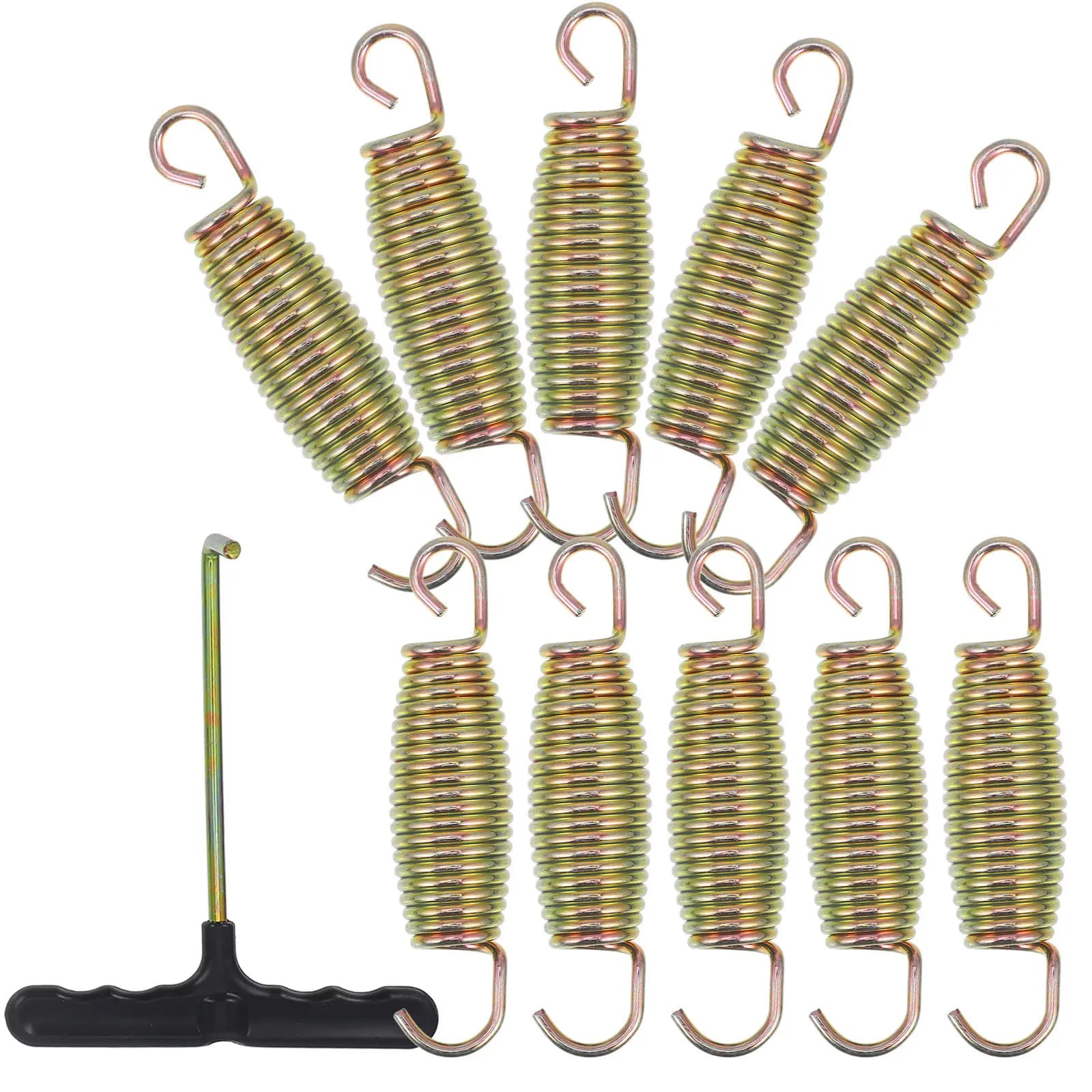 Set di Molle Universali in Acciaio Zincato per Trampolino, Molle a Tensione Resistenti per Amache, Sedie, Sacchi da Boxe, Piante Sospese