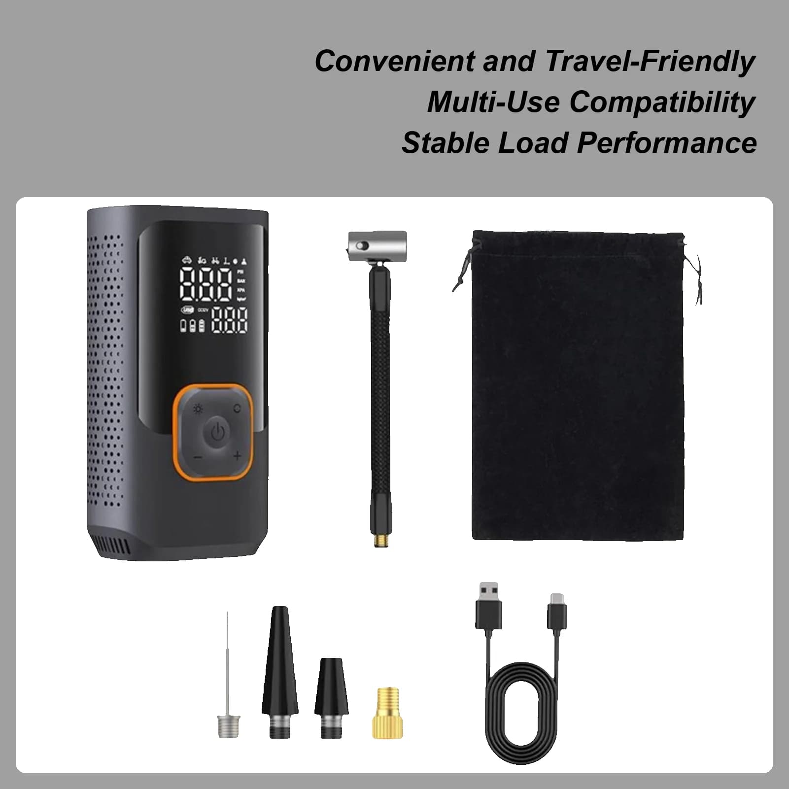 Gonfiatore portatile per pneumatici Strumento per pompa automobilistica elettrica Pompa ad aria portatile per moto gonfiabili a sfera per camion bici trattore