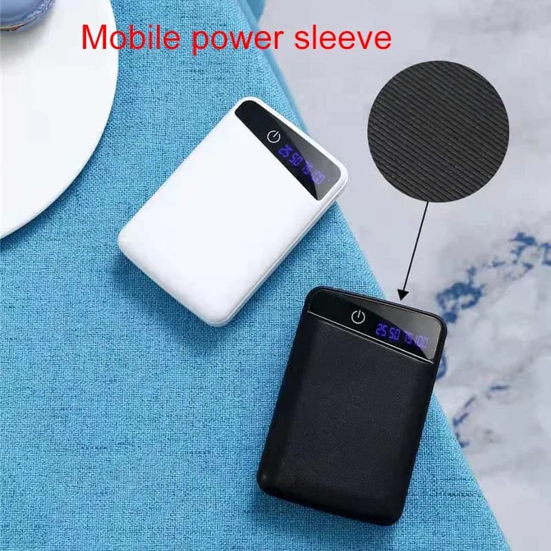 Custodia Power Bank Fai-da-te Modello A3 con 3 Porte USB Nera Bianca Rosa Blu - Custodia Caricabatterie Portatile per Cellulare