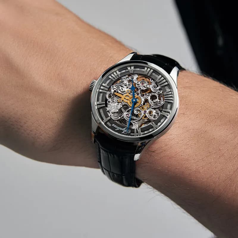 AGELOCER New Number Sport Design Mechanical Watch Mens Watches Top Brand Luxury Montre Homme Clock Men Automatic Skeleton Watch