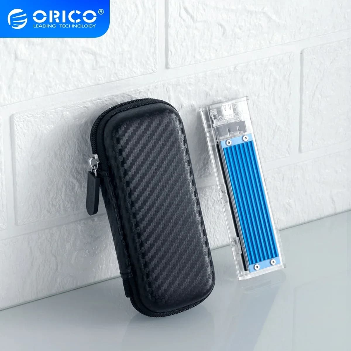 Custodia per disco rigido ORICO M.2 NVMe Custodia protettiva per HDD portatile EVA per disco rigido esterno M.2/auricolare/linea dati Custodia per HDD