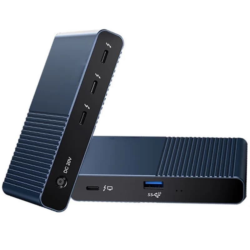 Docking station USB-C da 40 Gbps Dual-bay Thunderbolt M.2 NVME SSD Case Raid Mode HDMI 8K 60HZ PD100W Hub per l'editazione video