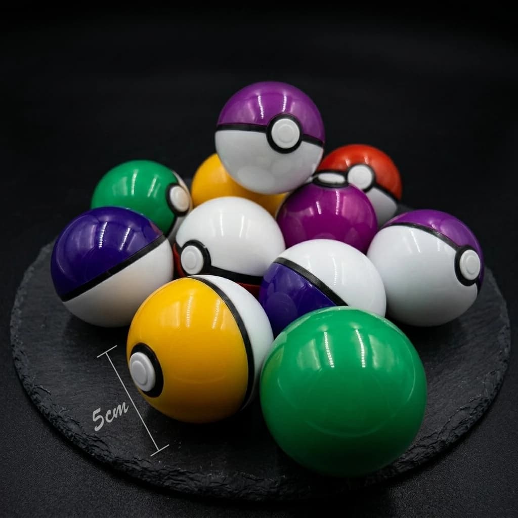 Bandai Pokemon 50mm Pokeball Capsule Gashapon Toy Empty Shell Blind Box Container for Vending Machine Party Gift 10PCS