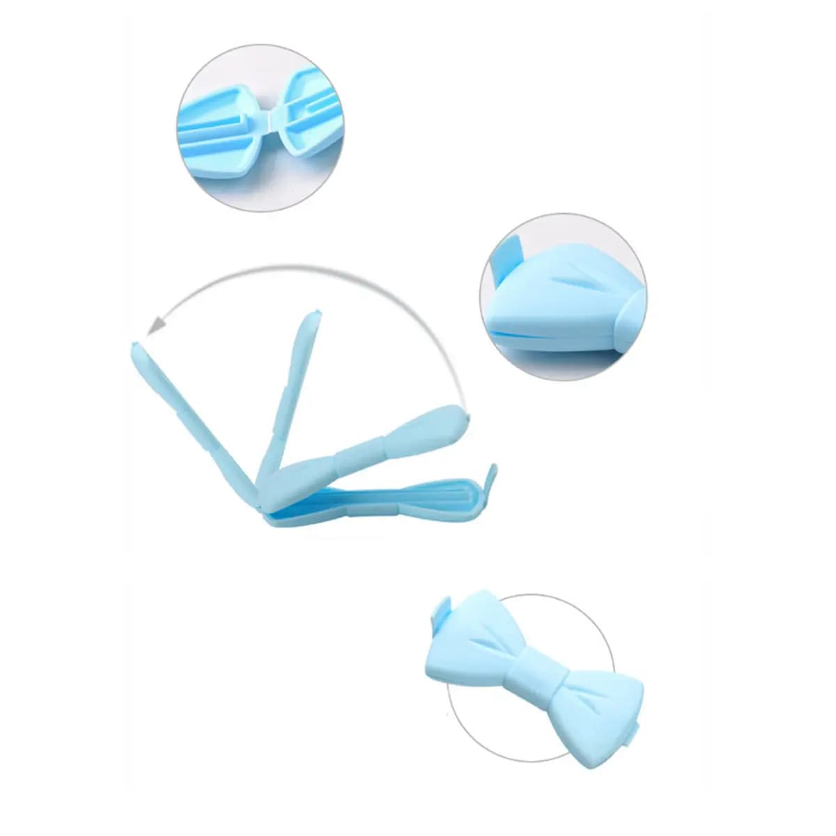 10Pcs Bow-Knot Sealing Clips Food Storage Sealer Clips Reusable Non-Stick Ergonomic Design for Small Bags Milk Powder Salt