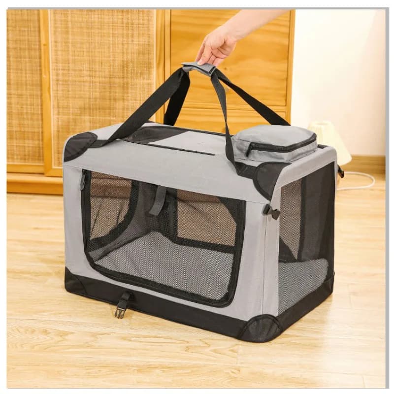 Portable Folding Cat Cage Car Pet Kennel with Tent Dog and Cat Carrier Box Easy To Use and Carry