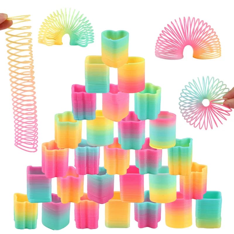 12 pezzi di colore magia rimbalzo giocattoli giochi da tavolo per bambini anti-stress anello magico primavera arcobaleno gioco da tavolo bambini regalo divertente creativo