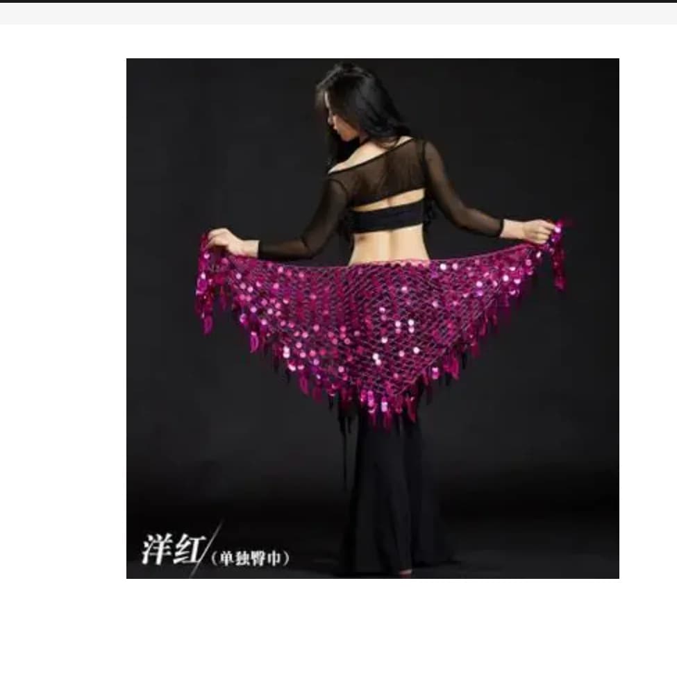 1pcs/lot Woman Belly Dancing Tassel Sequin Hip Scarf Lady Dancing Waistchain Fishtail Hip Scarf Free Size