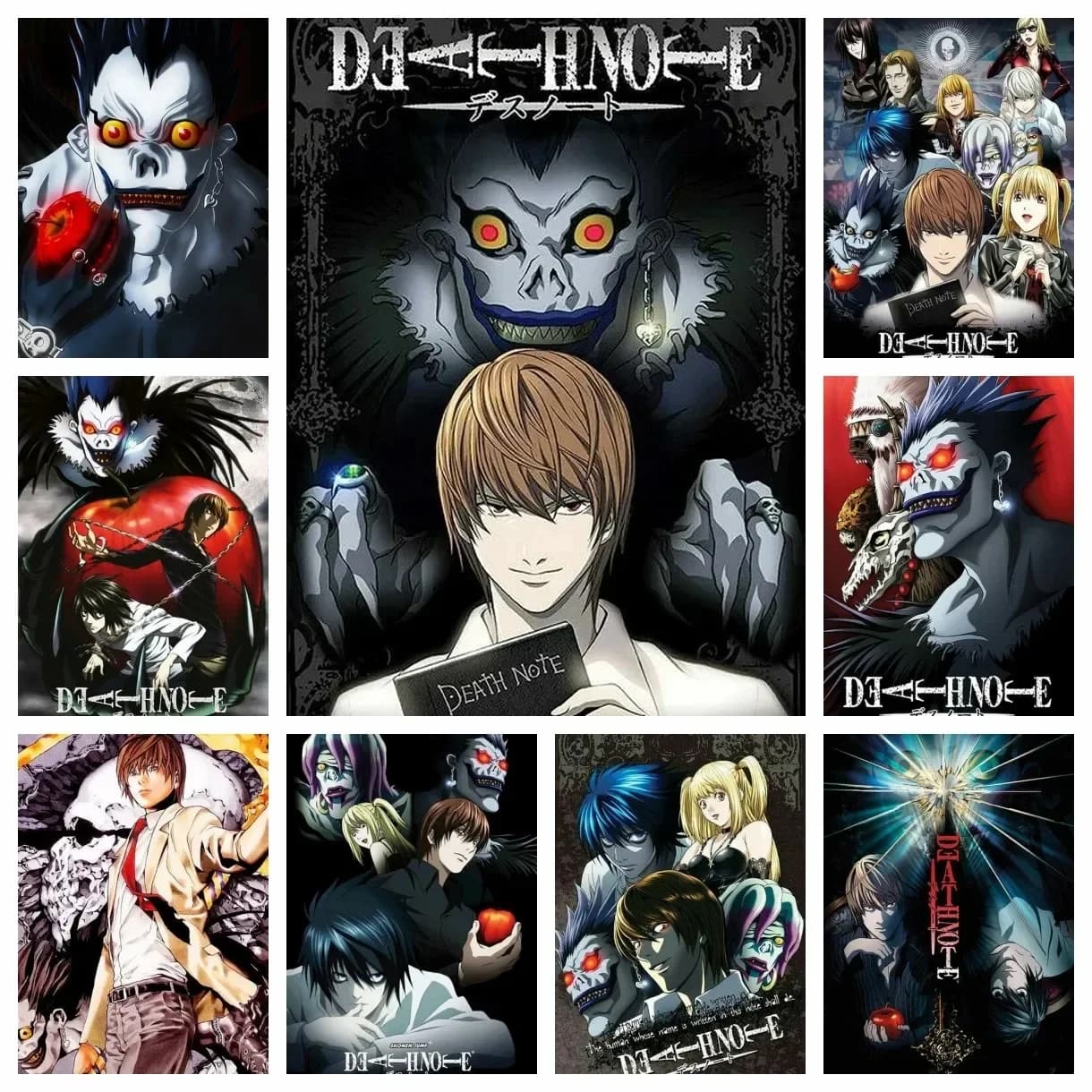 Japanese Anime Death Note Diamond Art Painting Kits DIY Mosaic Embroidery Cross Stitch, Premium Home Decor and Childrens Present