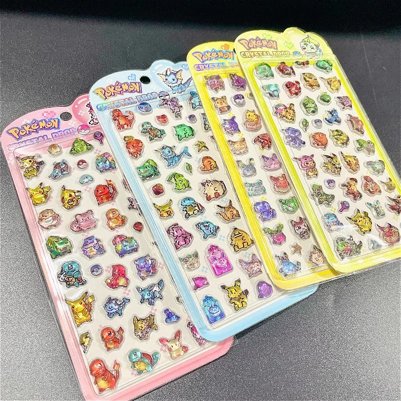 Adesivi Pokémon 3D Carini - Decorazioni Creative Fai-da-Te per Quaderni, Laptop, Cover per Telefoni, Regalo per Collezionisti