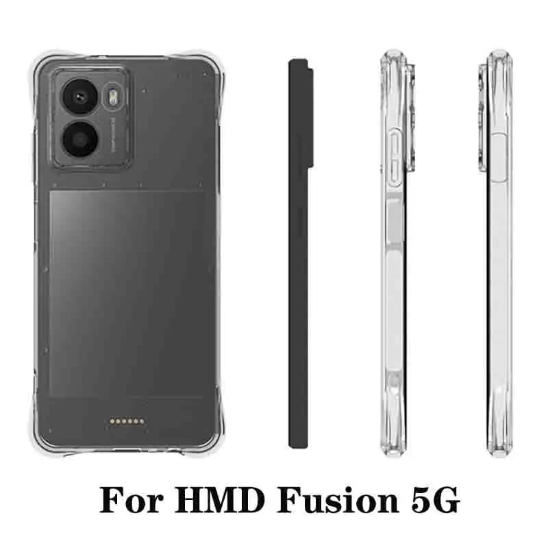 HMD Fusion HMDFusion 5G Custodia Air Cushion Antiurto Trasparente Airbag Custodia Cover posteriore in silicone TPU per HMD Fusion 5G TA-1640 TA-1643