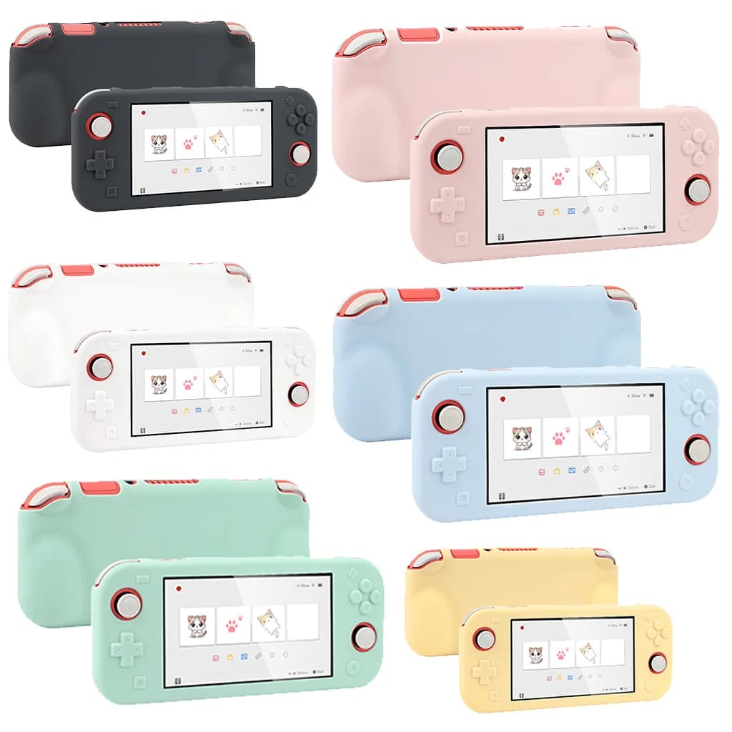 Custodia per console Nintendo Switch Lite NS con impugnatura, protezione per NS Lite, cover protettiva in morbido silicone TPU con pulsanti protettivi