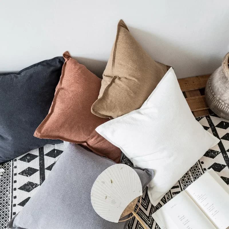 Cotton Linen Sofa Cushion Cover Decoration Throw Pillow Cover Waist Pillowcase Pillows for Sofa Bed Chair Couch Decorative