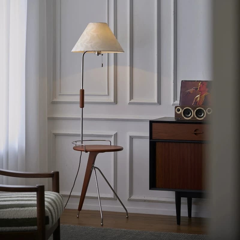 lampada da terra, sensazione di fascia alta accanto al divano nel soggiorno, lampada da scrivania con atmosfera integrata con mensola per camera da letto retrò americana