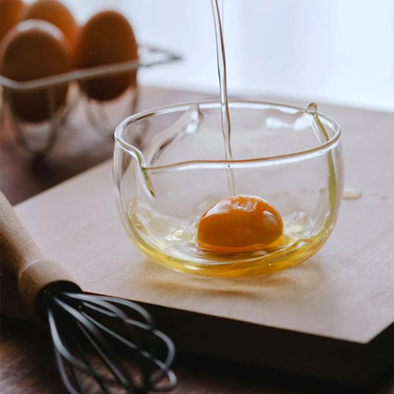 Ciotola in Vetro per Mescolare, Grande Ciotola da Cucina per Insalata, Contenitore per Alimenti, Ciotola Rotonda per Frutta, per Cucinare, Cuocere al Forno e Preparare