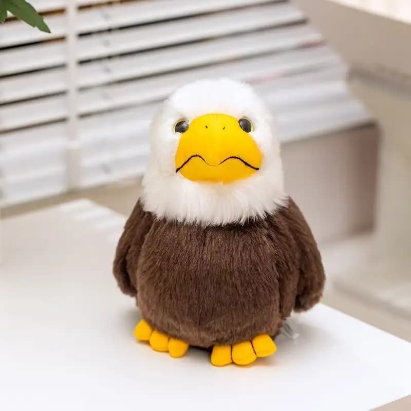 17 cm simulazione aquila calva peluche ripiene figurine cartone animato anime carino cuscino cuscino regalo di compleanno per bambini bambola divertente