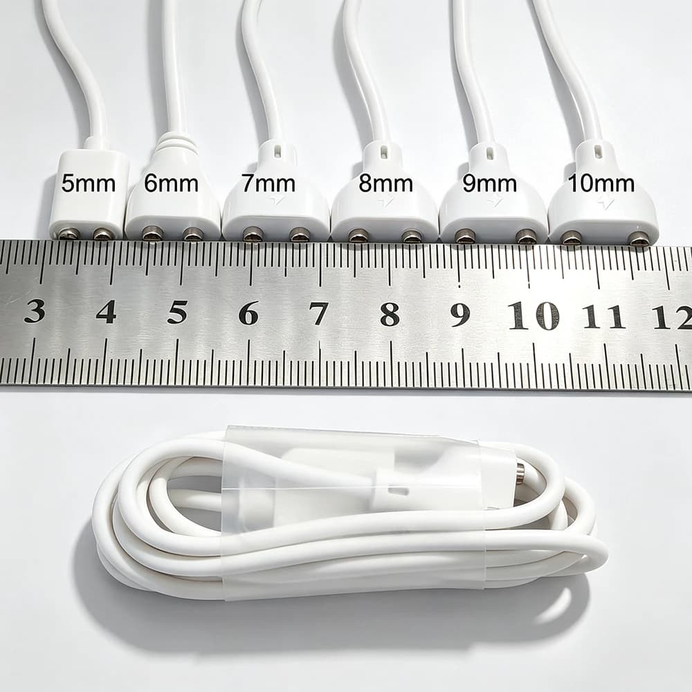 5Pcs 80cm 2P 1.2A Strong Magnetic Charging Cable Center Spacing 5/6/7/8/9/10mm USB For Universal Smart Watch Electric Toothbrush