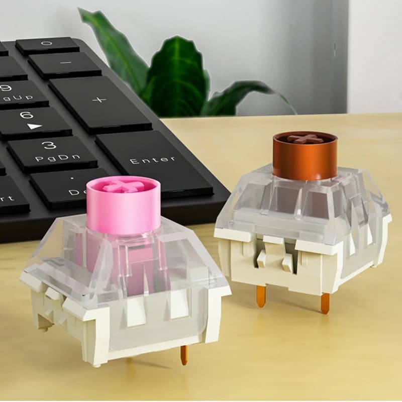 Kailh Box Silent Switch 3pin Linear Pink 35g Tactile Brown 65g RGB SMD Custom Mechanical Keyboard Accessories Pre-lubed For GK61