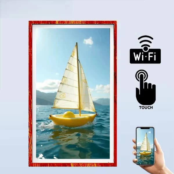 15 21.5 32 43 Inch WiFi Touch Screen 32GB Storage Art Showroom Digital Photo Frame for Gallery Video Wifi Digital Electron Frame