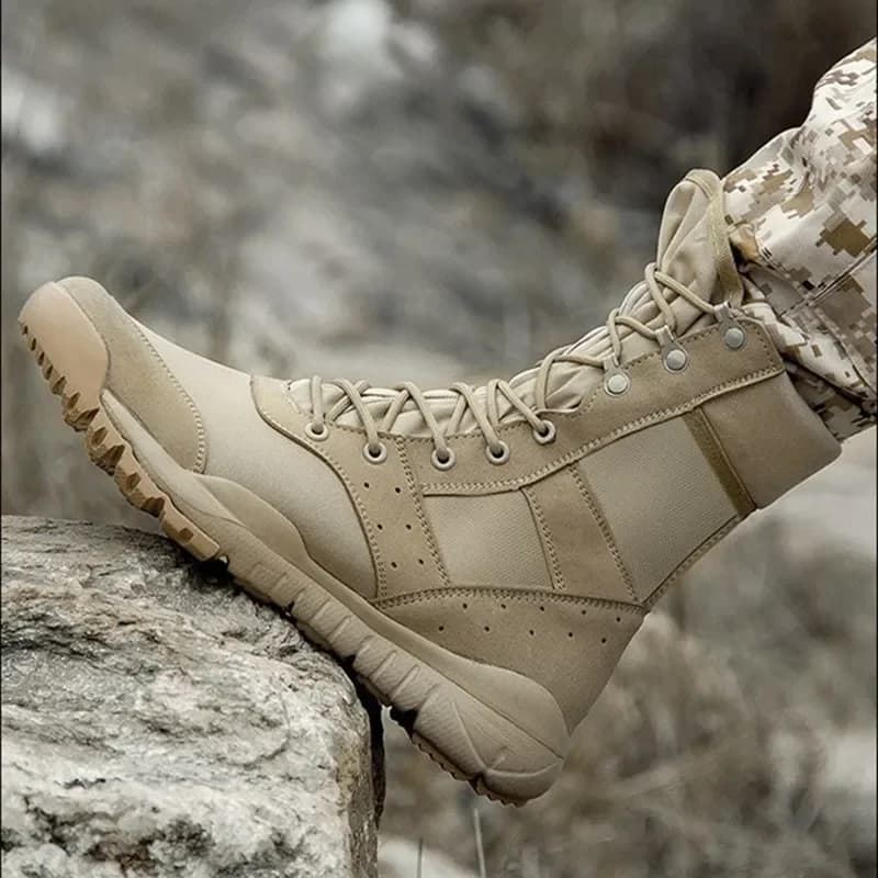 34 49 Size Men Women Ultrallight Outdoor Climbing Shoes Tactical Training Army Boots Summer Breathable Mesh Hiking Desert Boot