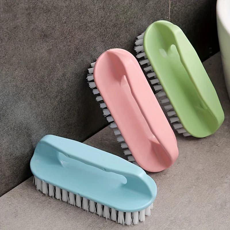 1 pezzo, spazzola specifica per lavanderia, spazzola morbida, spazzola multifunzionale per la pulizia con manico lungo, spazzola per scarpe a tre lati