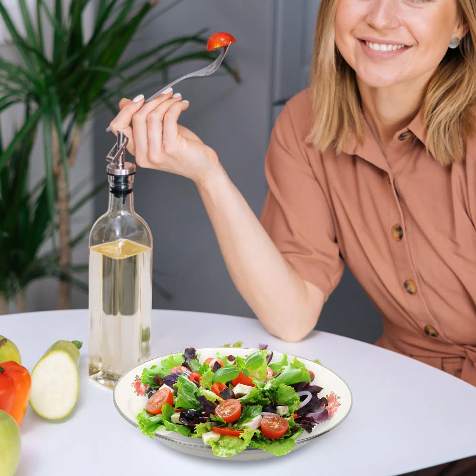 Vassoio Espositore per Alimenti, Organizzatore Rimovibile per Snack, Piatto per Frutta Secca, Piatto da Cena in Smalto