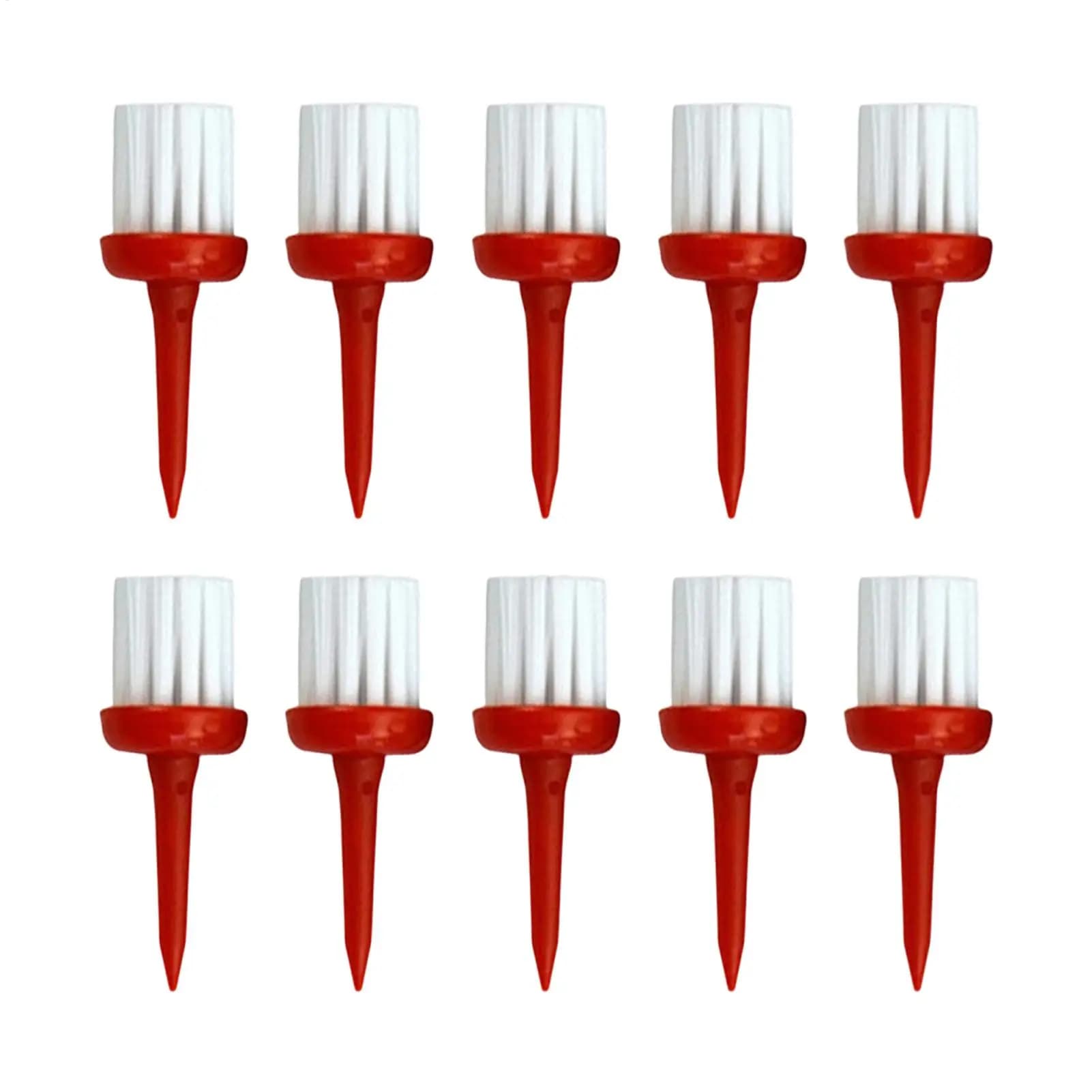Brush Tees Golf Multi-Functional Consistent Height Training Tools 10-Piece Golf Ball Base Brush Top For Women Men Golfers Indoor