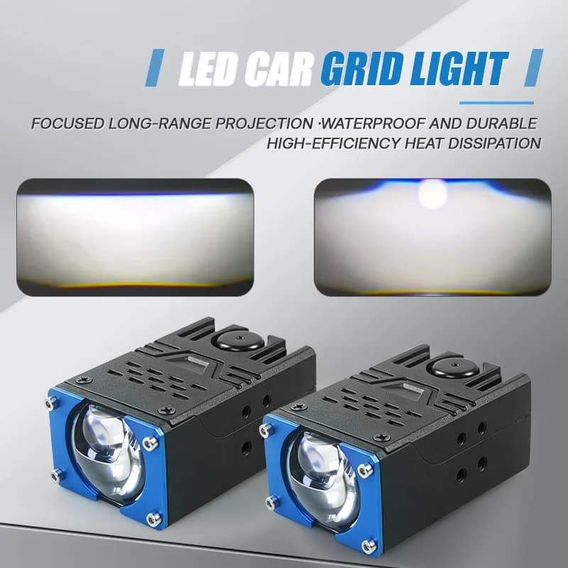 LED Spotlight Bumper Fog Lamps Mini Driving Light with Projector Lens, Auxiliary Work Lights for 4X4 Off‑Road Car ATV UTV