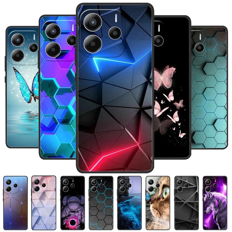 Per Xiaomi Redmi Note 14 4G Custodia di lusso verniciata per telefono Cover posteriore in silicone per Redmi Note 14 4G Europa o Glabal Custodie protettive