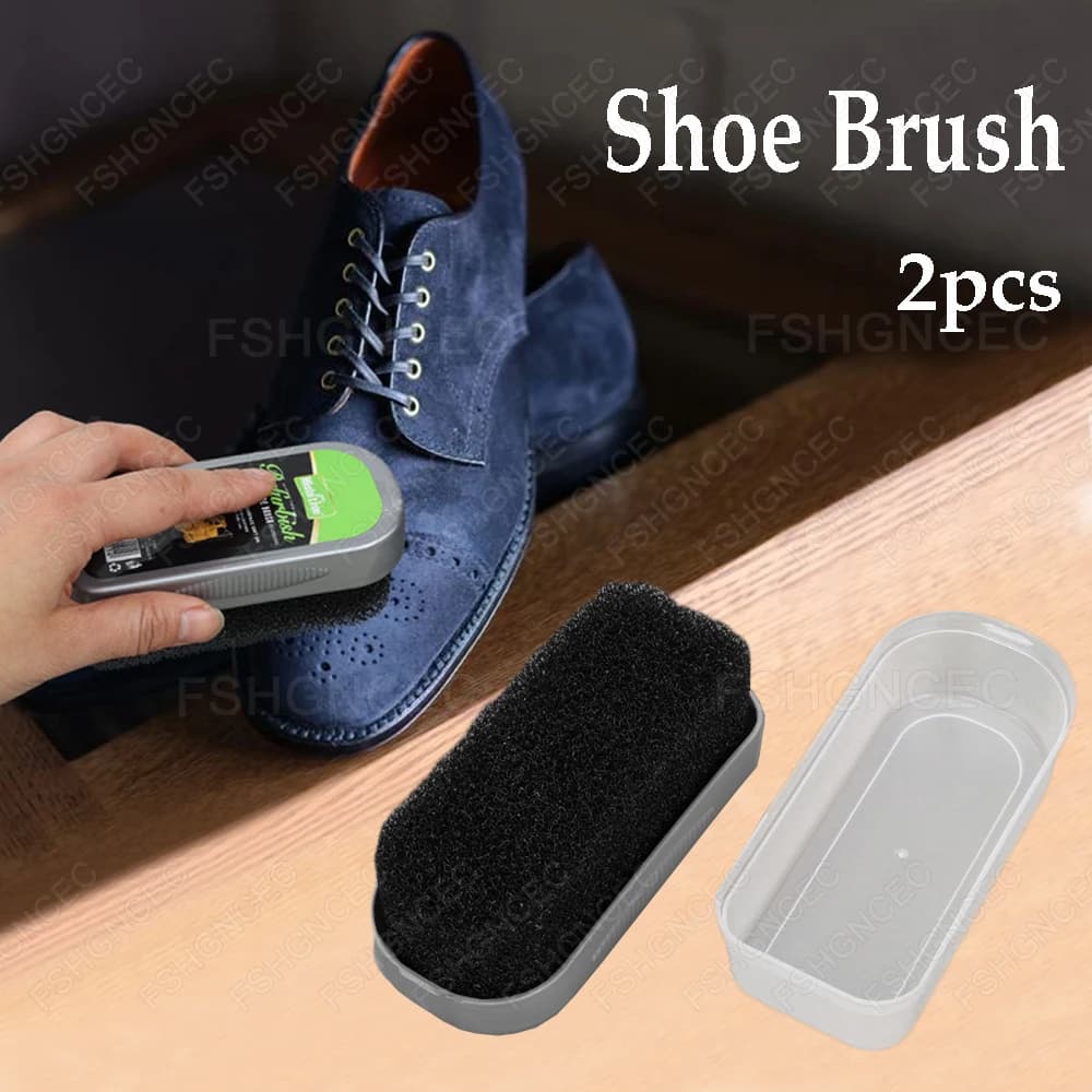 2 pezzi spazzole per scarpe per lucidare la pulizia stivali scamosciati macchie rimozione polvere scarpe in pelle cura spazzola detergente per scarpe da ginnastica in velluto nabuk