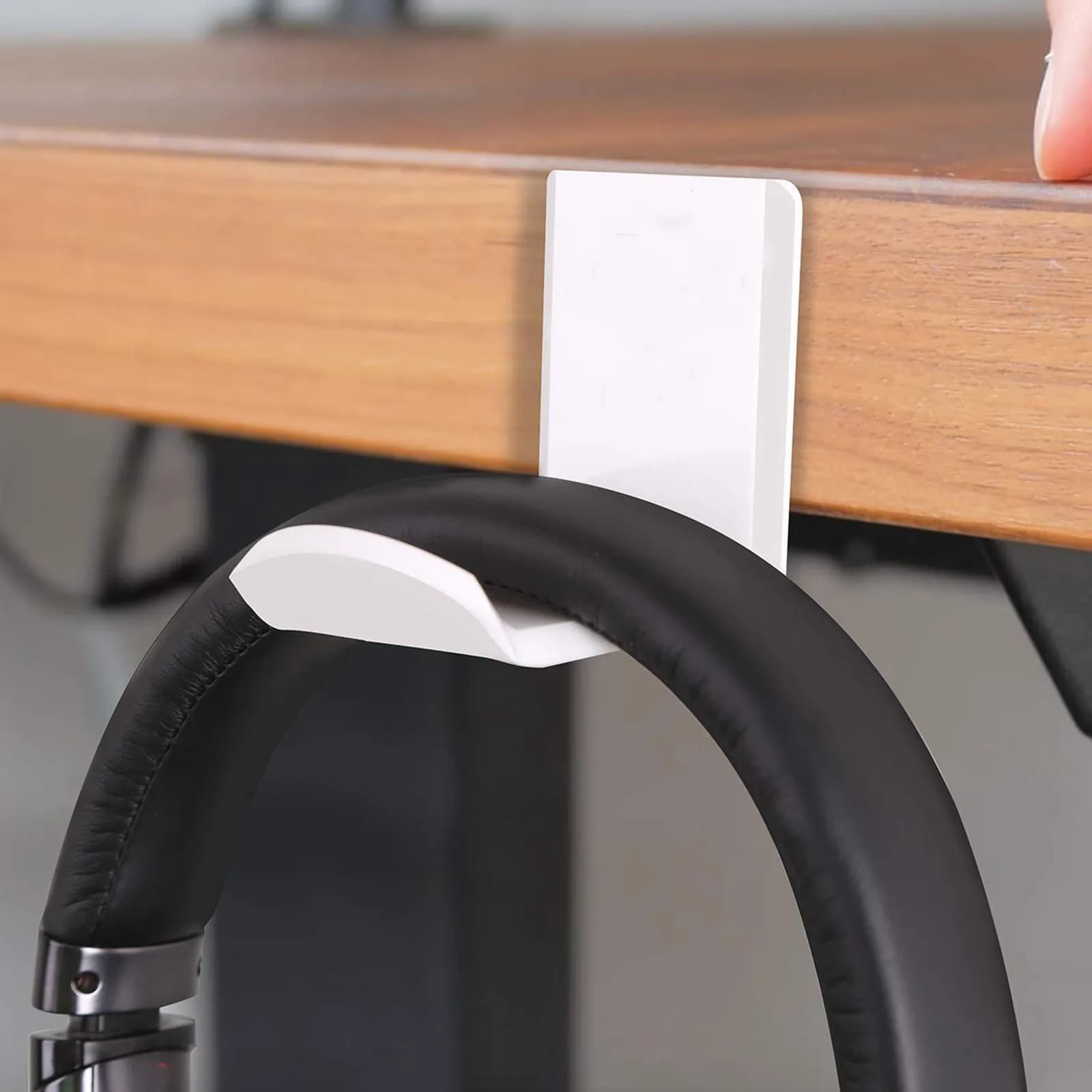 2 Sets Headphones Stand Gaming Headset Holder Accessories Earphones Stands Stick-on Hook Hanger for Desk Rack