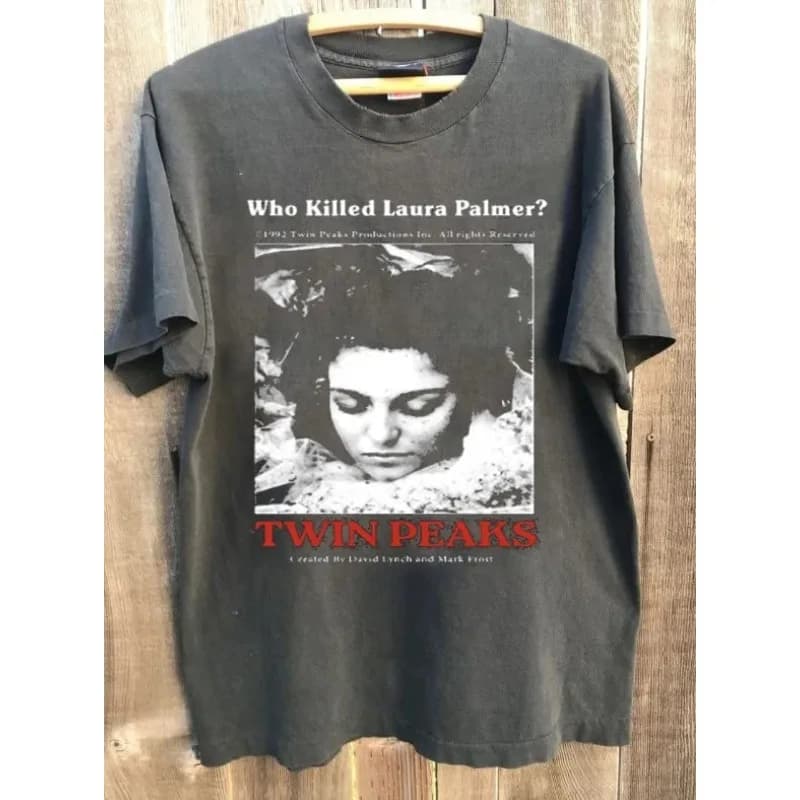 Retro Twin Peaks Movie T-shirt for Men's Summer New Casual Unisex T-shirt