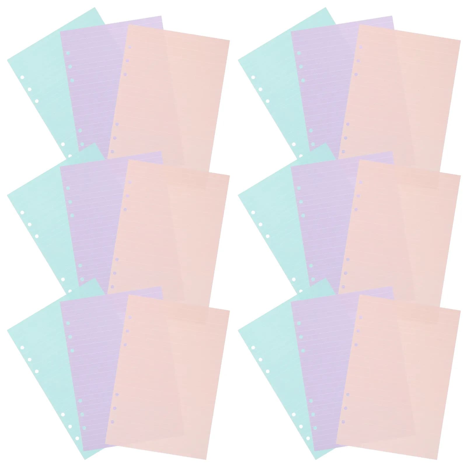 3 Blocchi di Carta Interna per Quaderno a Fogli Mobili, Ricariche di Carta Liscia per Scrittura, Inserti di Ricambio per Blocco Note e Planner